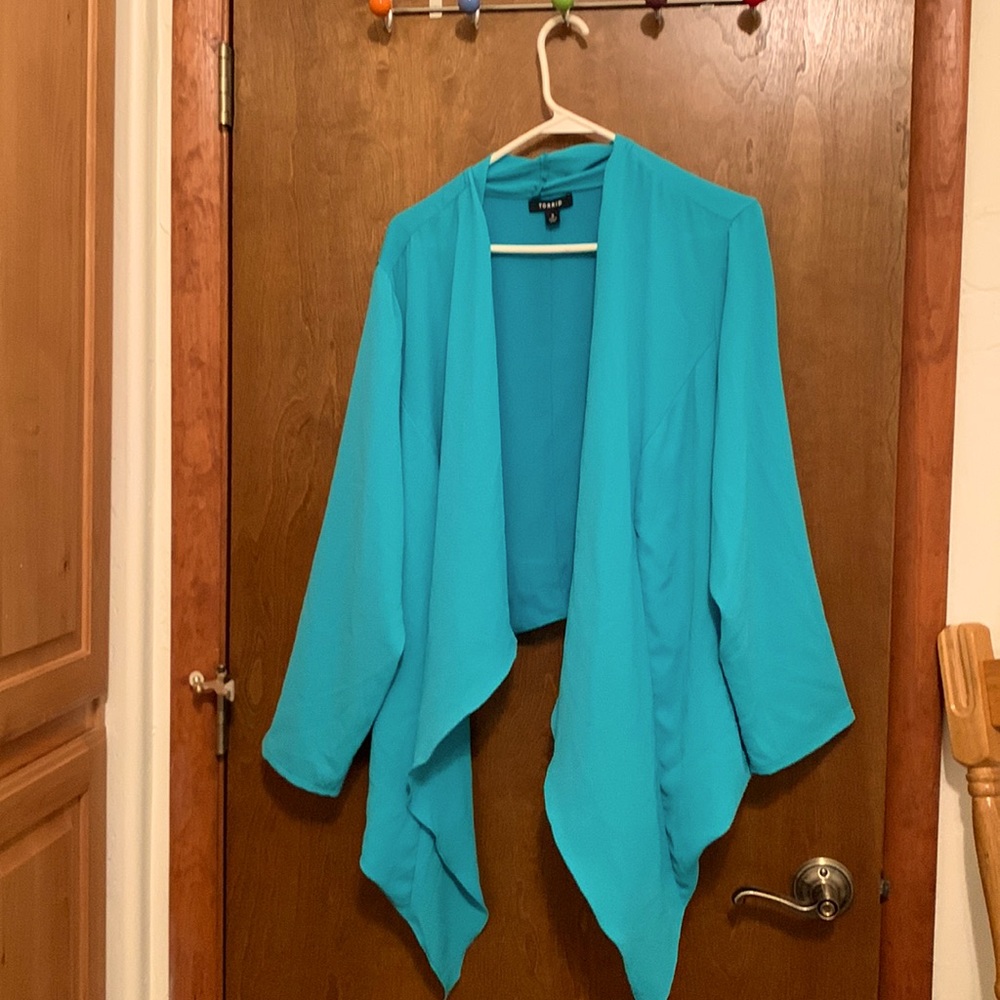 Turquoise Torrid 3x Kimono
